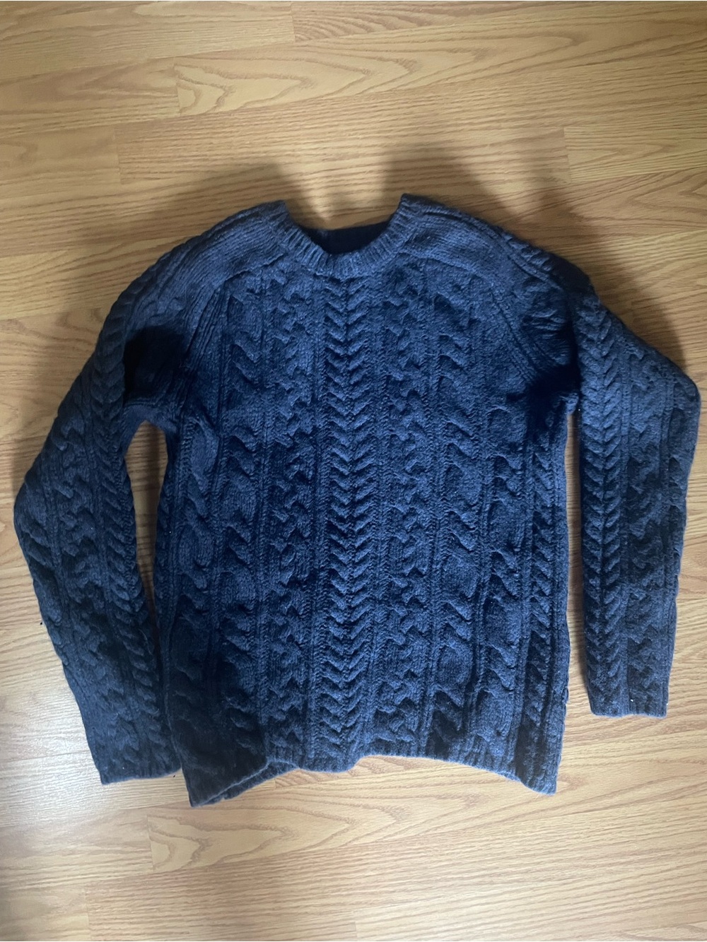 Fossil Men's Charcoal Cable Knit Crewneck Sweater